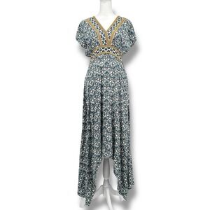 Aark'e Ritu Kumar Boho Open Back High Low Maxi Dress S Viscose Festival Resort